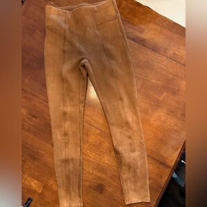 SPANX Camel Faux Suede Leggings